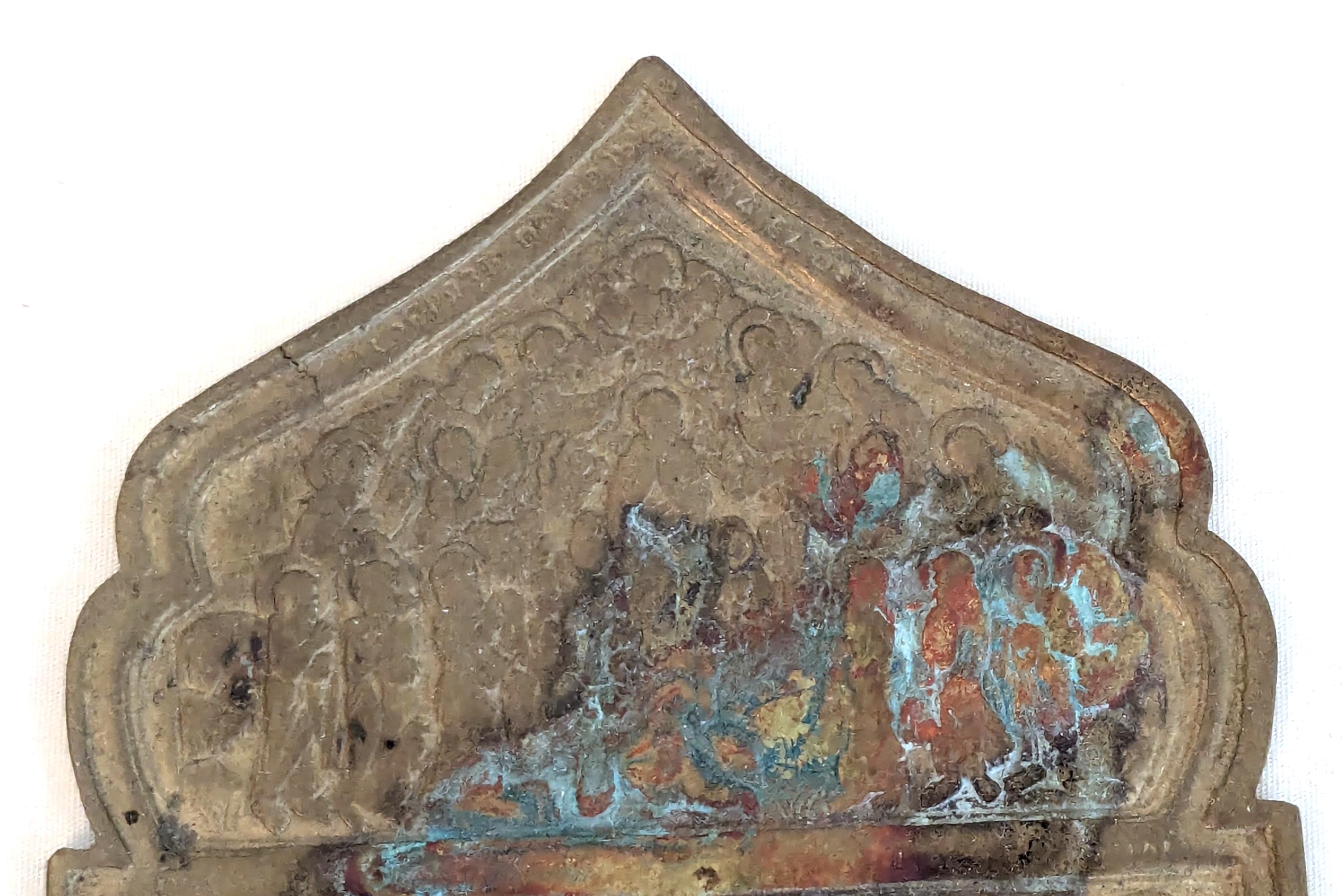 Russian Orthodox Brass Travel Icon, 5 Panels, Patina Verdigris - Etsy