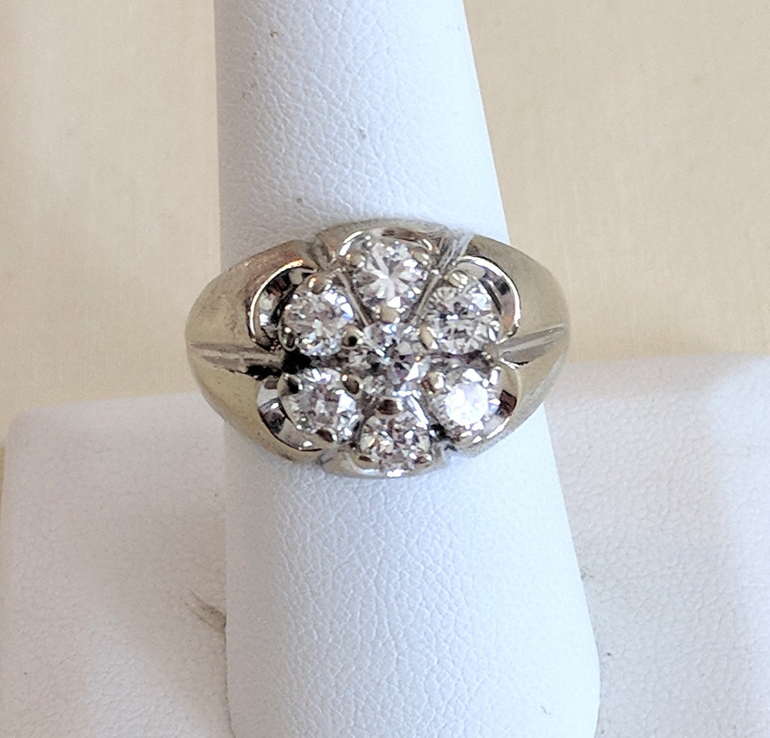 14k Gold Diamond Ring About 1.5 TCW Size 8 US 9.5 Grams - Etsy
