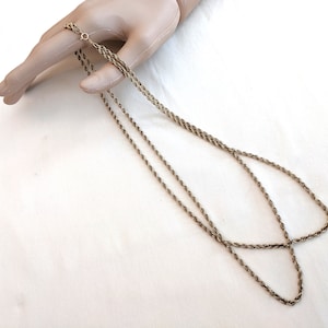 14k gold 21 inch double strand rope chain necklace, 1.5 mm width per strand, 20.2 grams