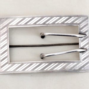 Macpherson-Roubaud Sterling Buckle Style Large Brooch; 2" H x 3 W