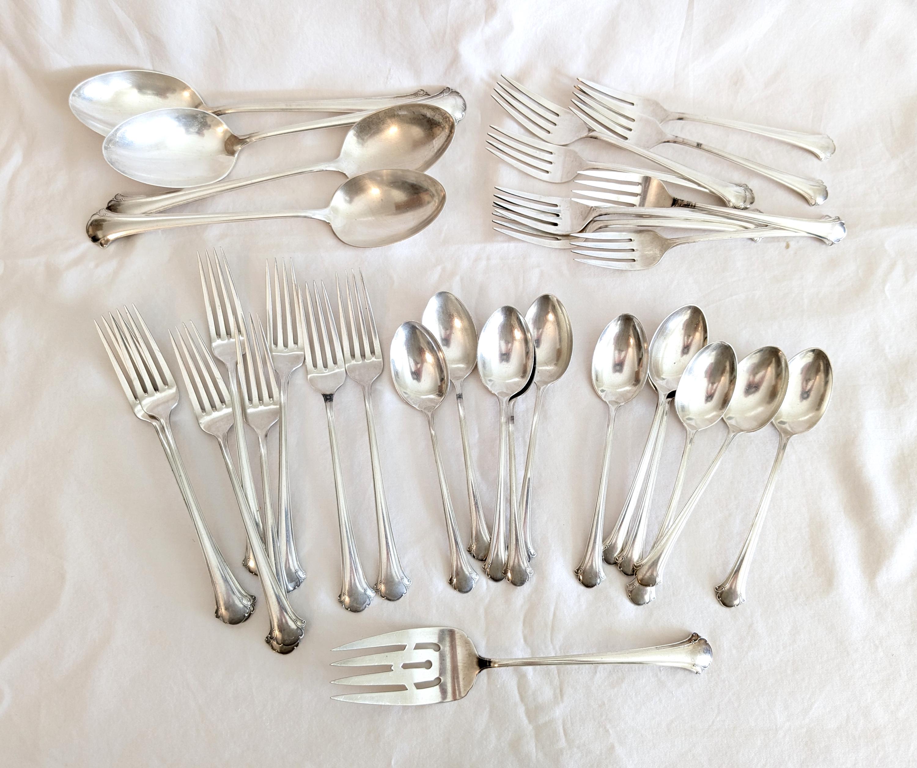 Towle Chippendale Sterling 32 Piece Flatware Set - No Knives - Etsy