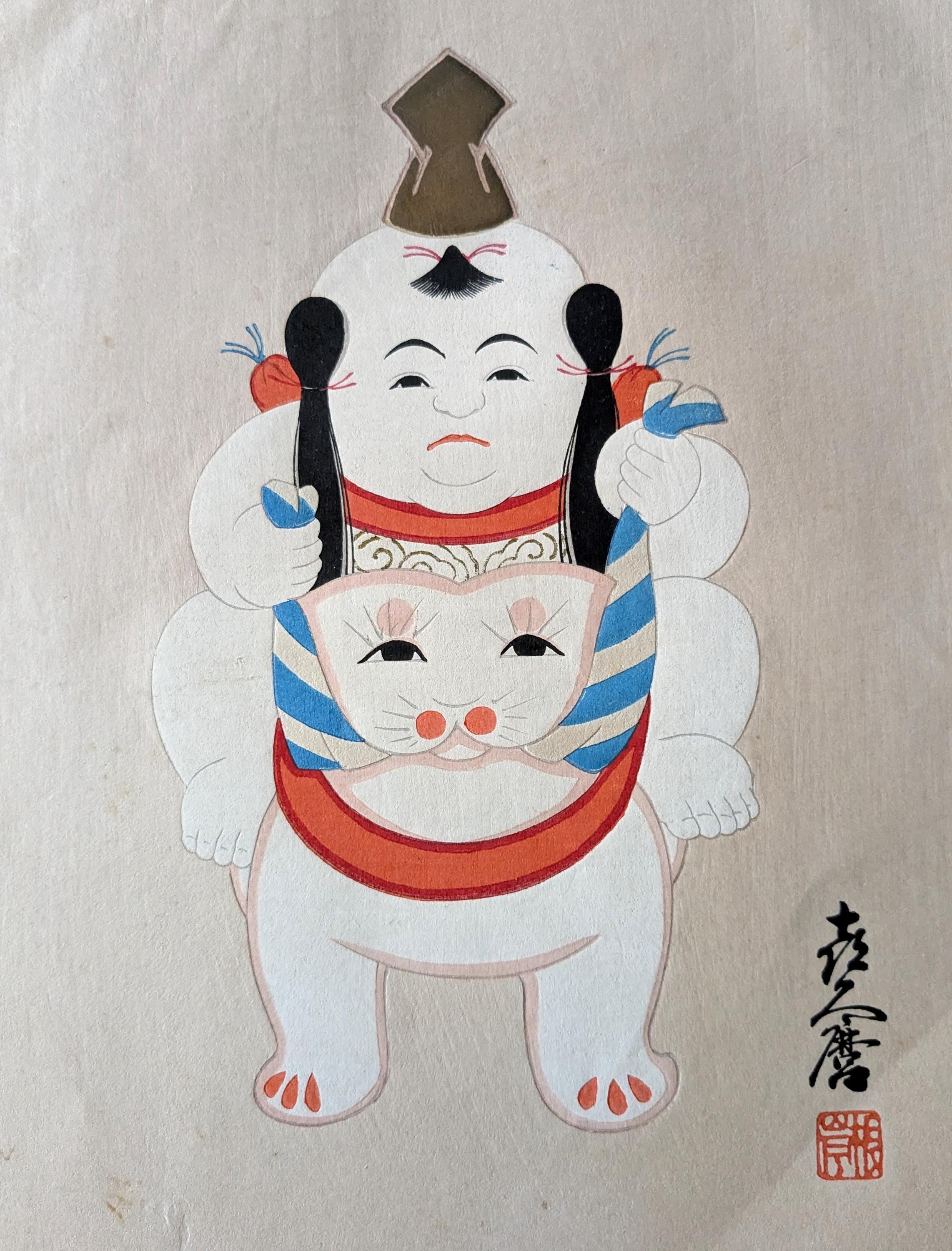 寺院の絵画と思われる日本の木版画 2 点、「七福神宝船」 - Etsy 日本