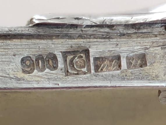 German .900 Silver Cigarette Case:  Engine Turned… - image 7