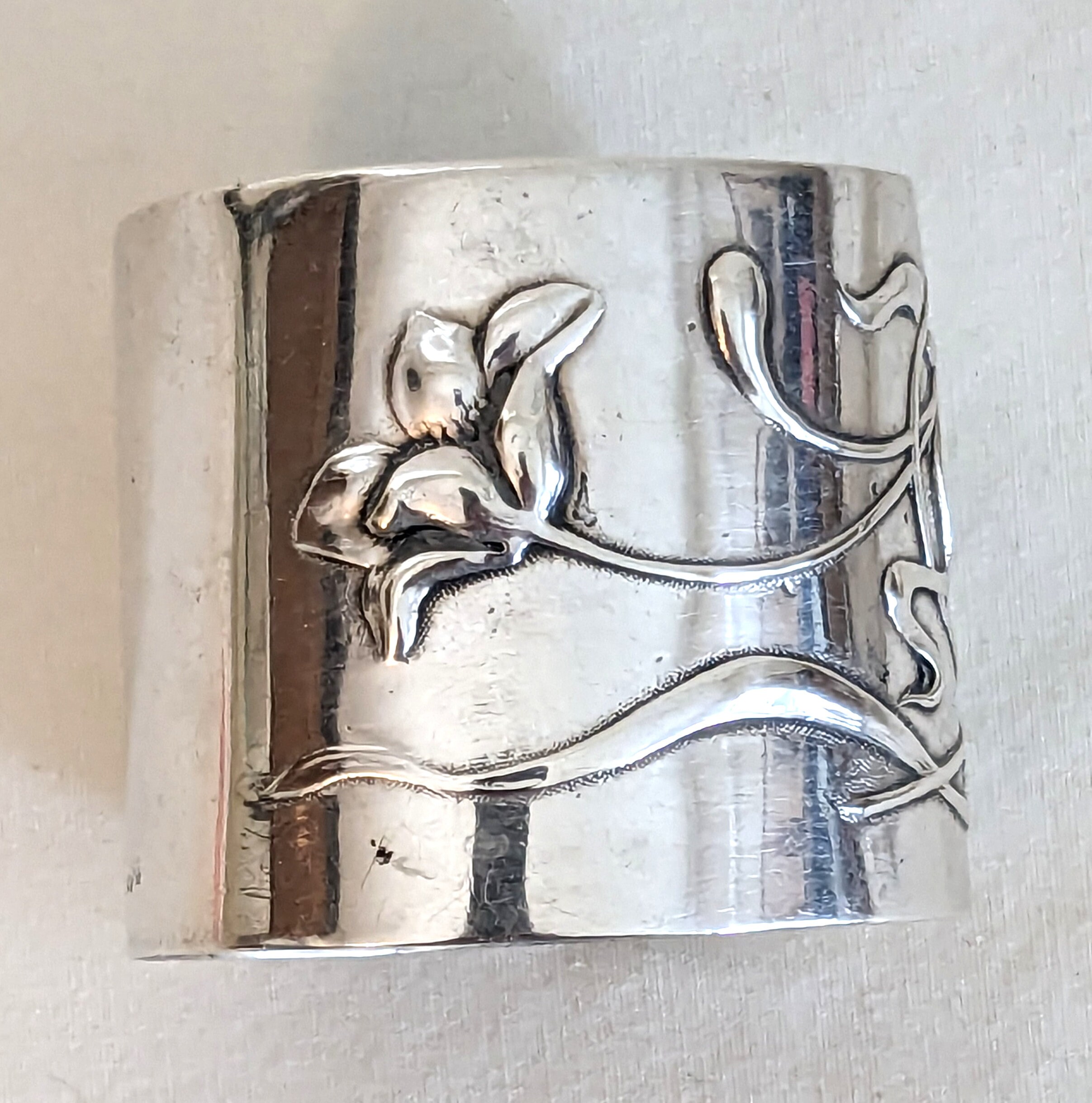 アールヌーボー 0.800 シルバー ナプキンリング 2個 - ドイツ