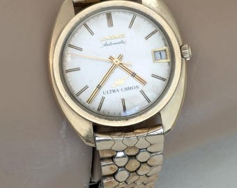 Vintage Longines Ultra-Chron Automatic Watch: 10k Gold Filled, Stelux Band