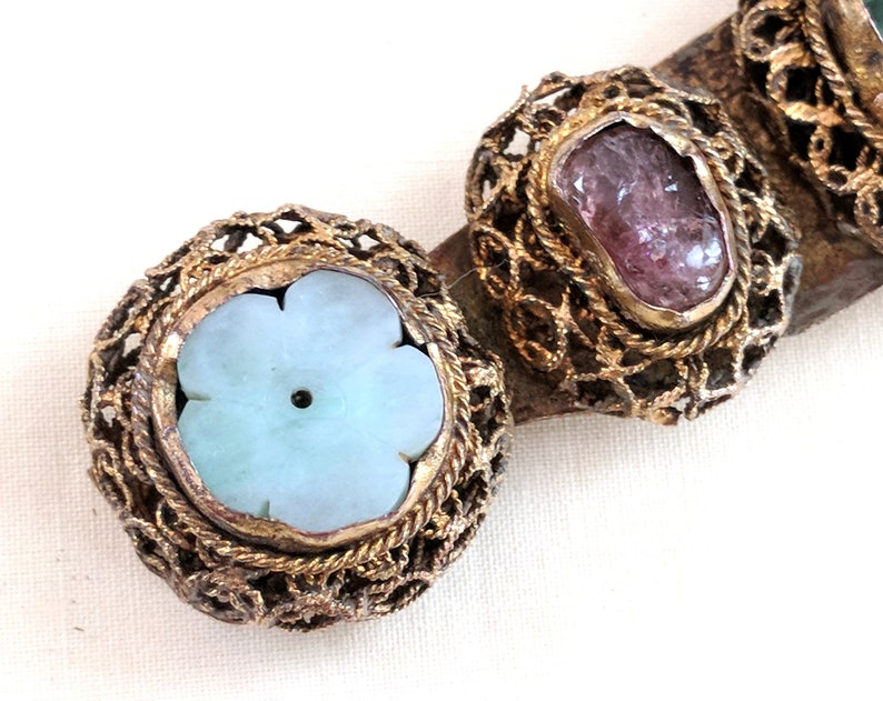 Chinese Jadeite and Tourmaline Gilt Brass Belt Buckle Fits - Etsy