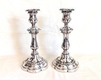Antiker Sheffield Teller Kerzenleuchter: Matthew Boulton, Original Bobeches