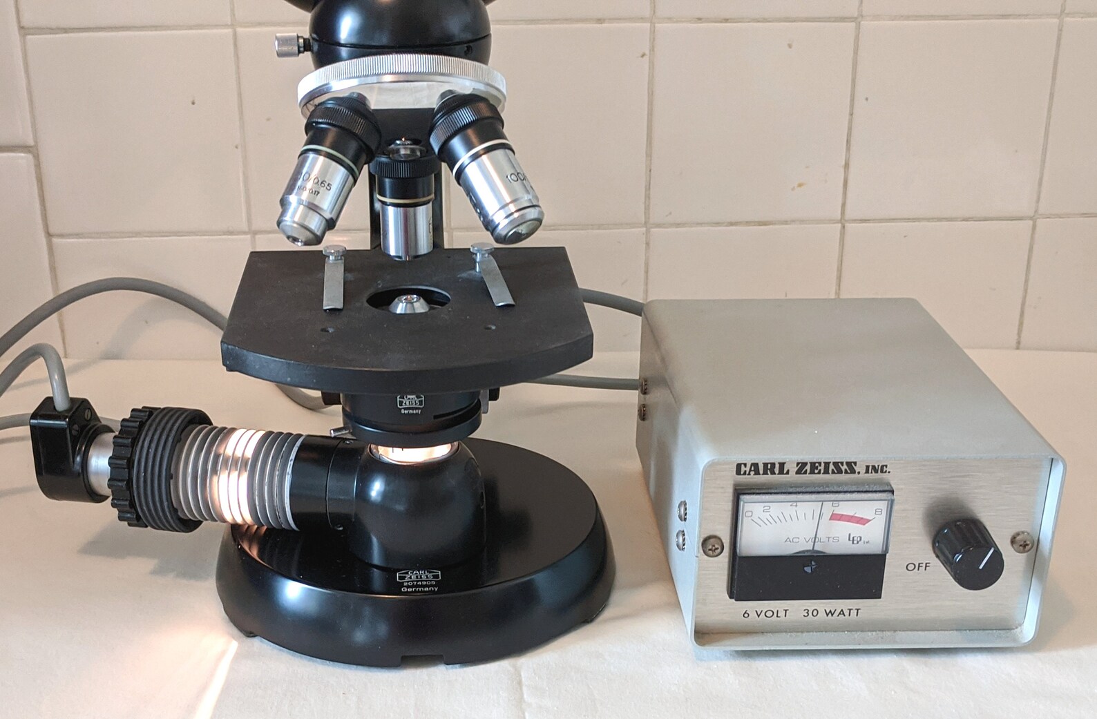 Carl Zeiss cased biological illuminated microscope lamp Etsy