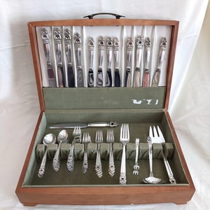 Boxed International Silver &quot;Royal Danish&quot; sterling flatware set, 52 pieces
