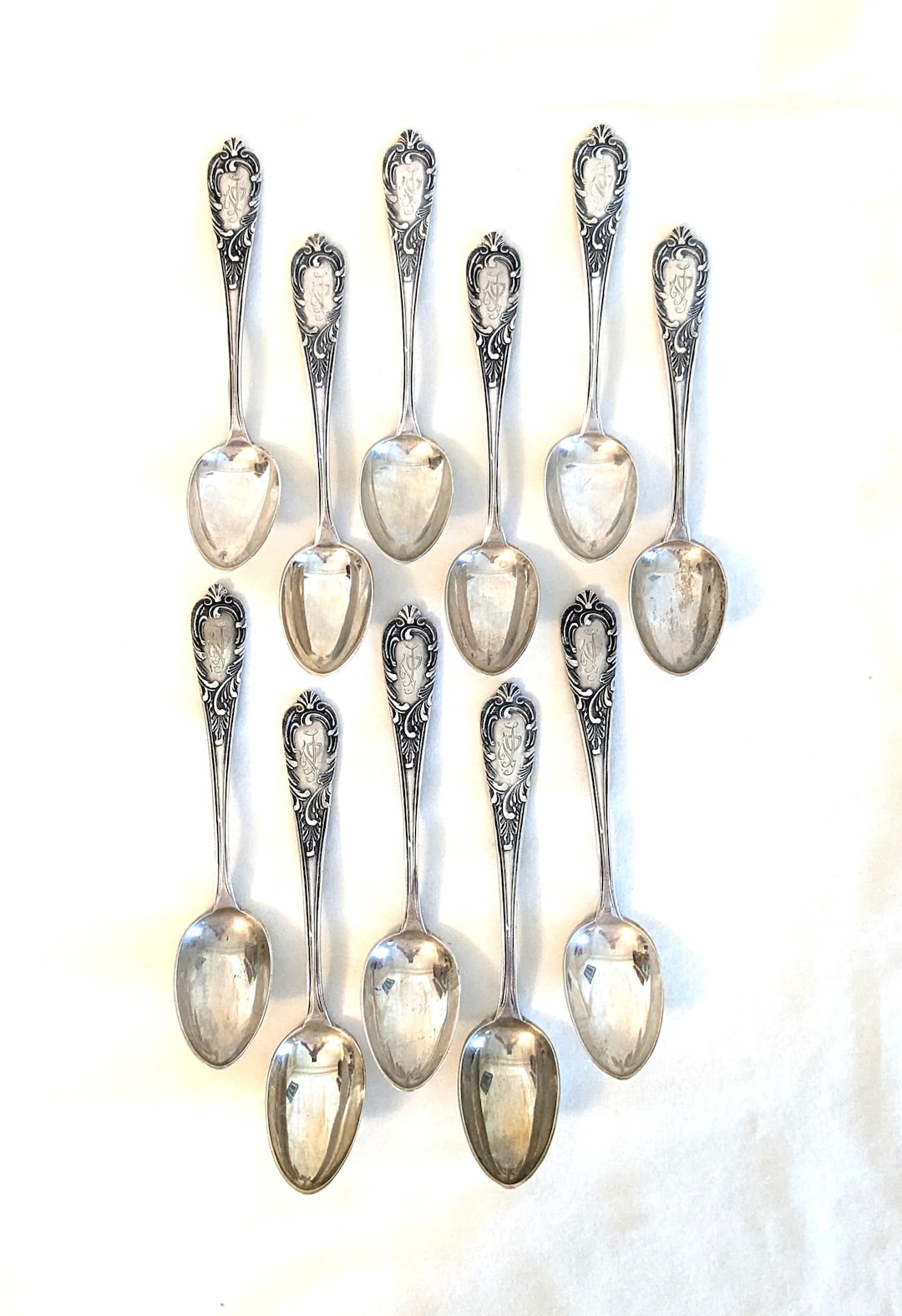 Antique Russian Silver Tea Spoons, Monogrammed, Set of 11 - Etsy