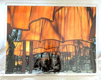 Christo and Jeanne-Claude "The Gates" Signed Lithograph - Large 30x40in - LOCAL PICKUP ONLY