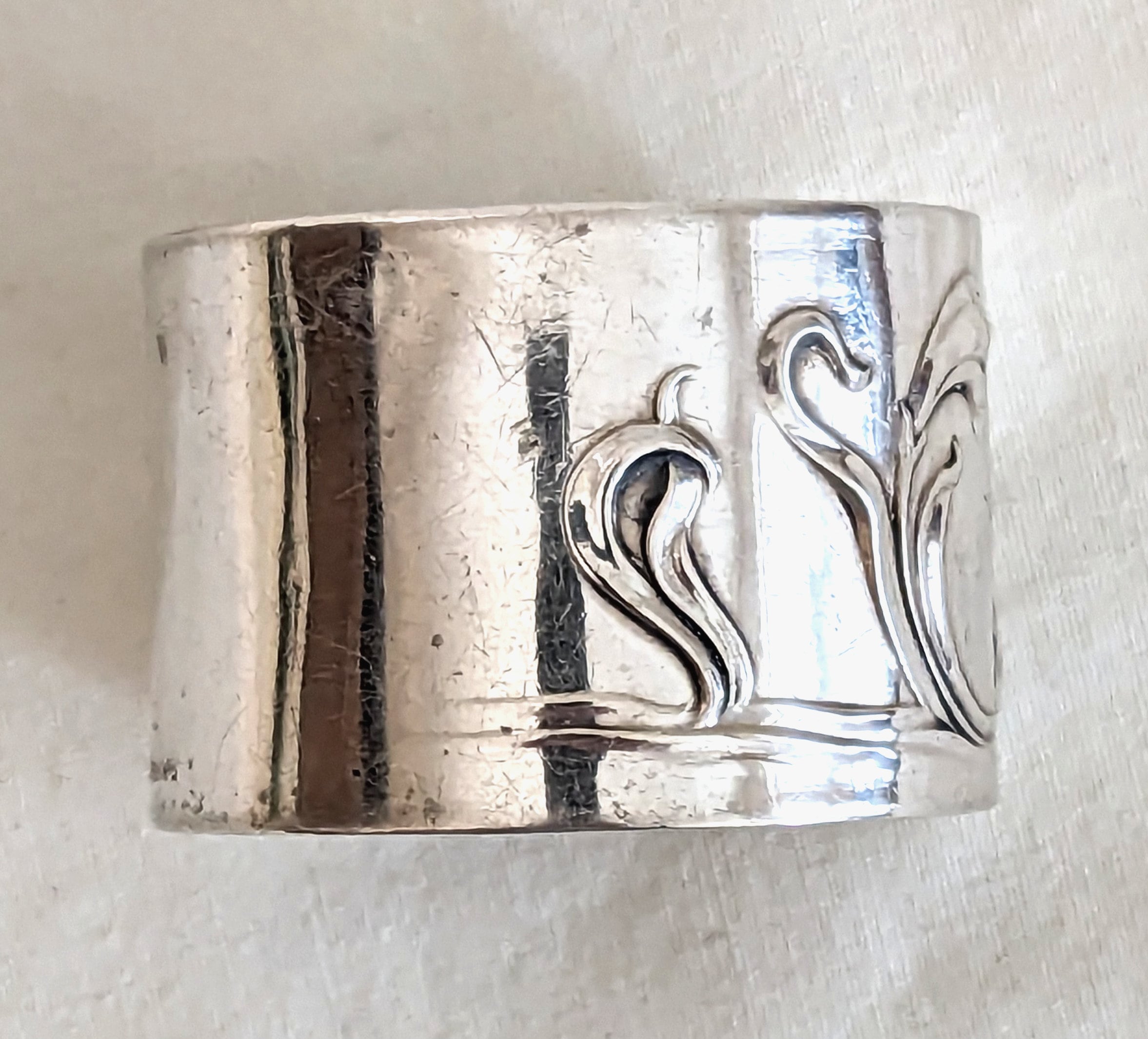 アールヌーボー 0.800 シルバー ナプキンリング 2個 - ドイツ