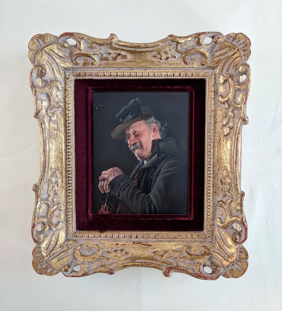 アルベルト・ワーグナー、19世紀ドイツの画家、年配の男性の肖像画 