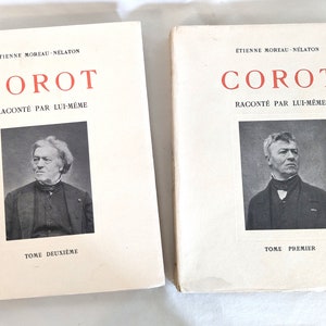 Corot Autobiography: 1924 French Art Book, 2 Volumes