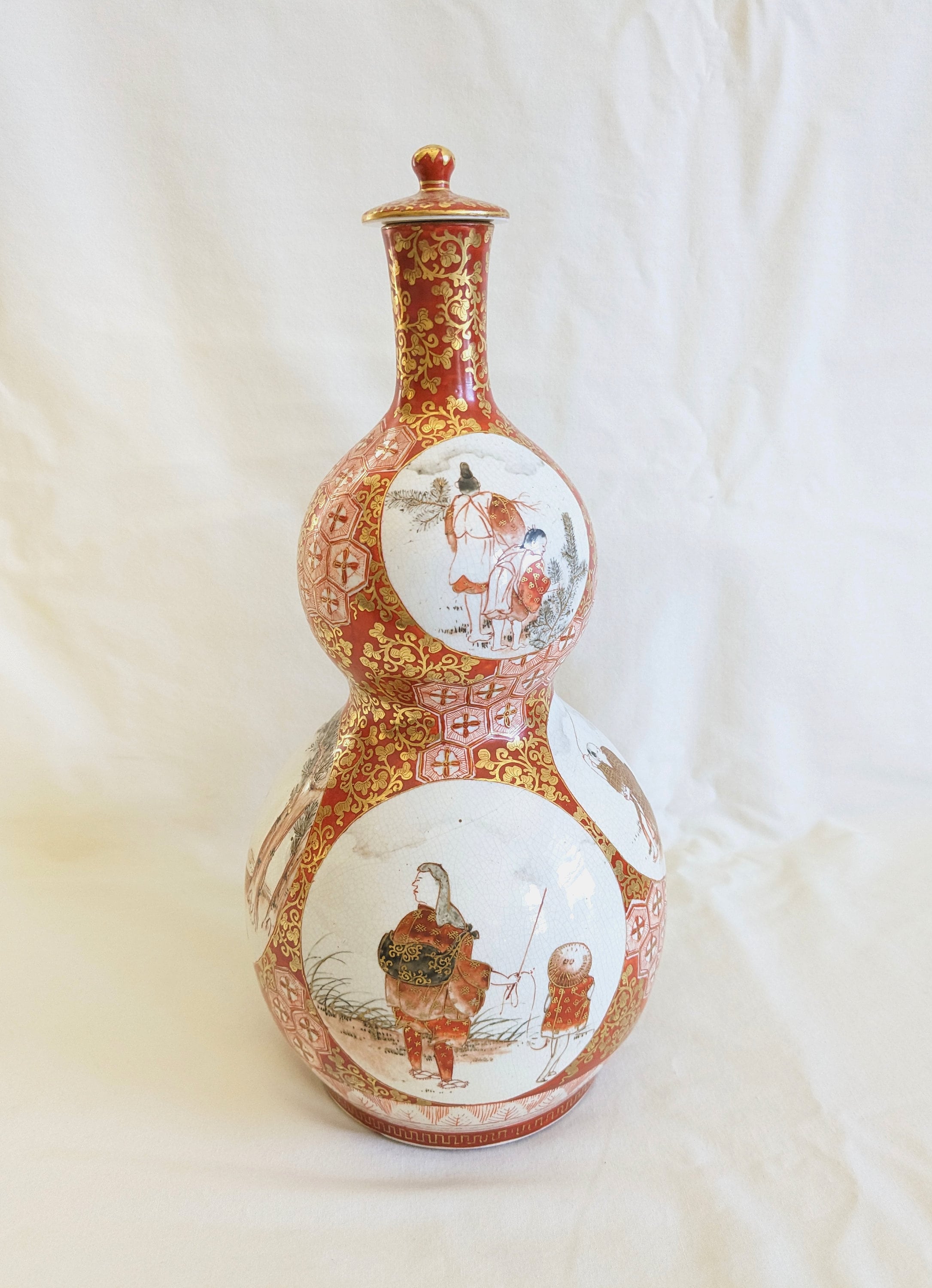 ジャパンクタニ 二重瓢箪花入 明治時代 桂生堂銘 - Etsy 日本