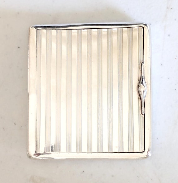 German .900 Silver Cigarette Case:  Engine Turned… - image 2