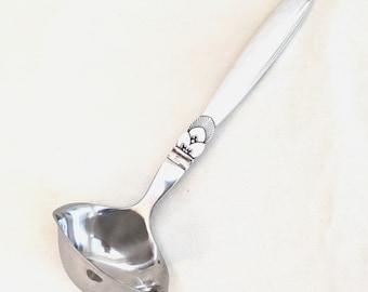 Georg Jensen aus Dänemark Sterling & Stainless ""Cactus"" Muster Soßenkelle, 7 3/4 Zoll lang, 77,7 Gramm;" 1930 Gündolph Albertus