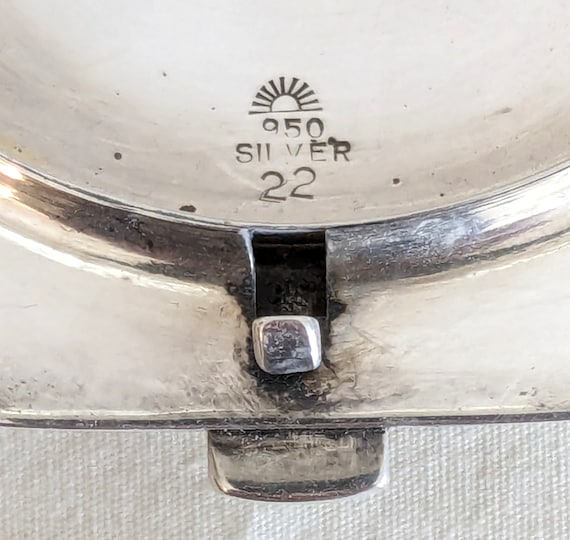 Vintage Japanese .950 Silver, Mirrored Compact: Hand Chased