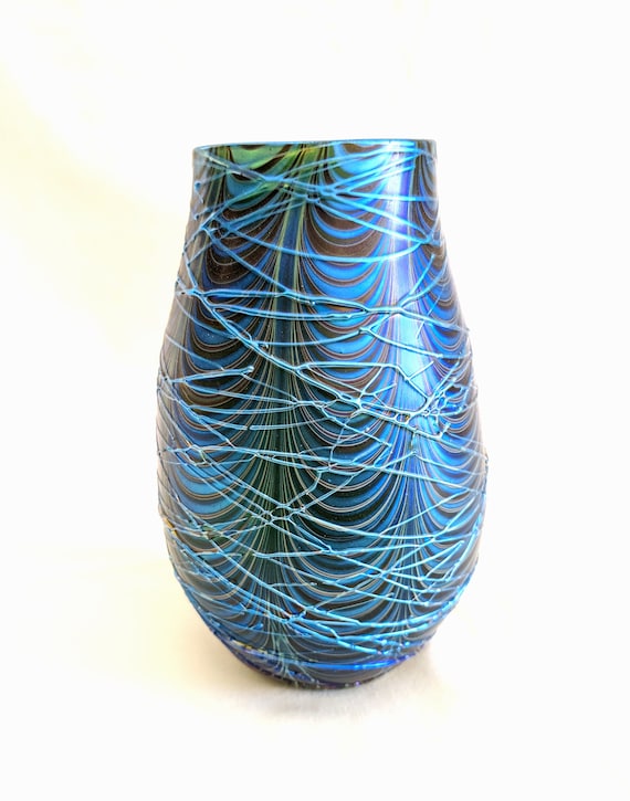 アメリカ　Orient & Flume Art Glass　フラワーベース アメリカ Orient & Flume Art Glass フラワーベース
