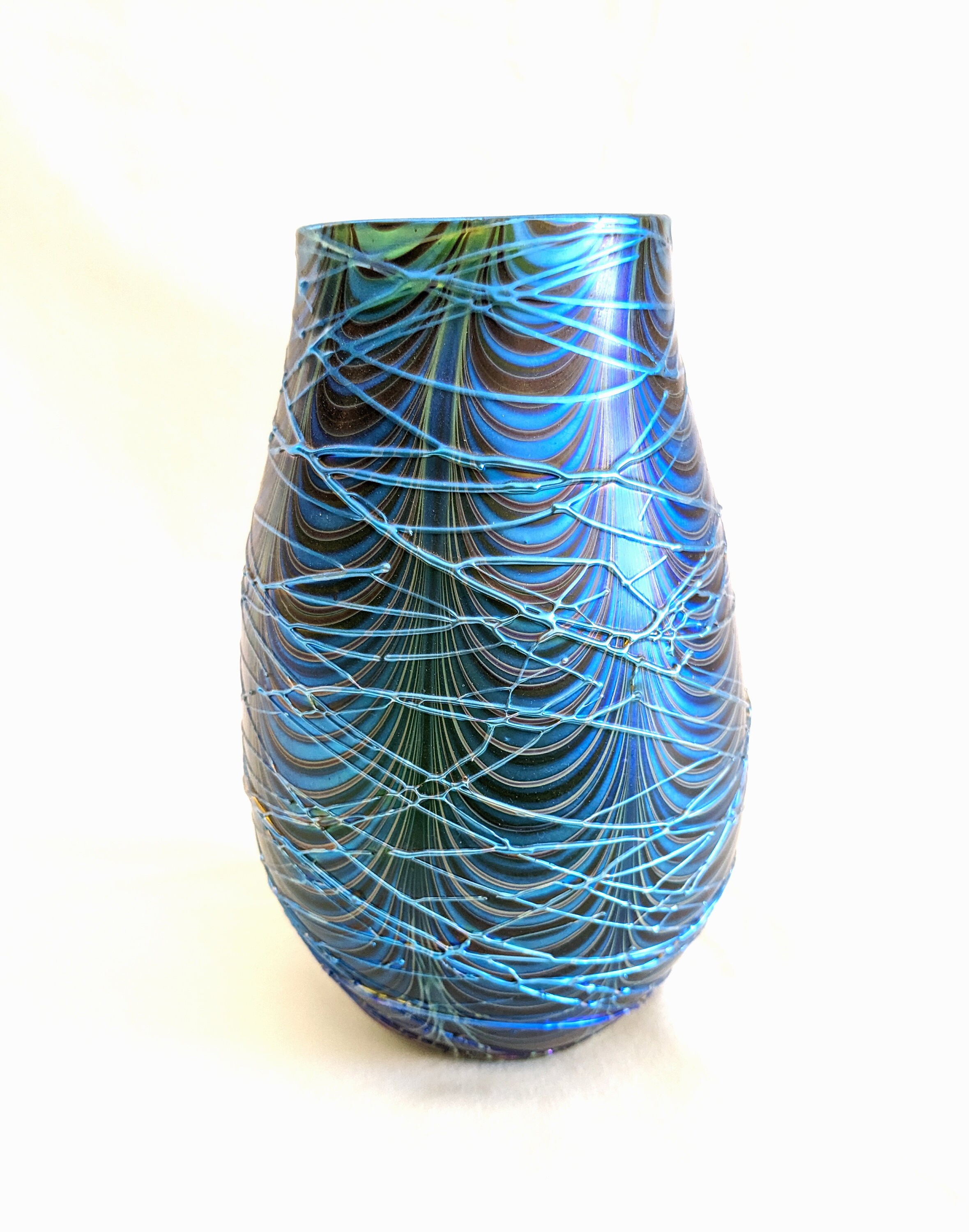 アメリカ　Orient & Flume Art Glass　フラワーベース アメリカOrient & Flume Art Glass フラワーベース 希少