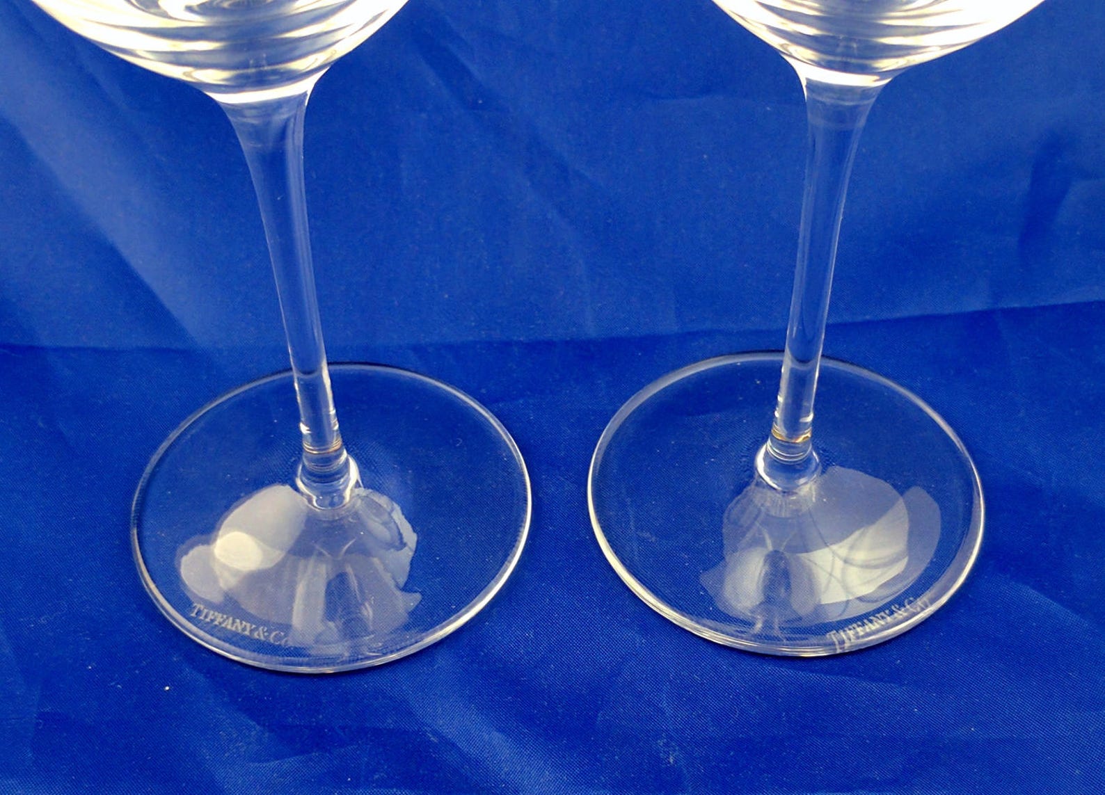 Pair of Tiffany & Co crystal cordial / small wine glasses Etsy