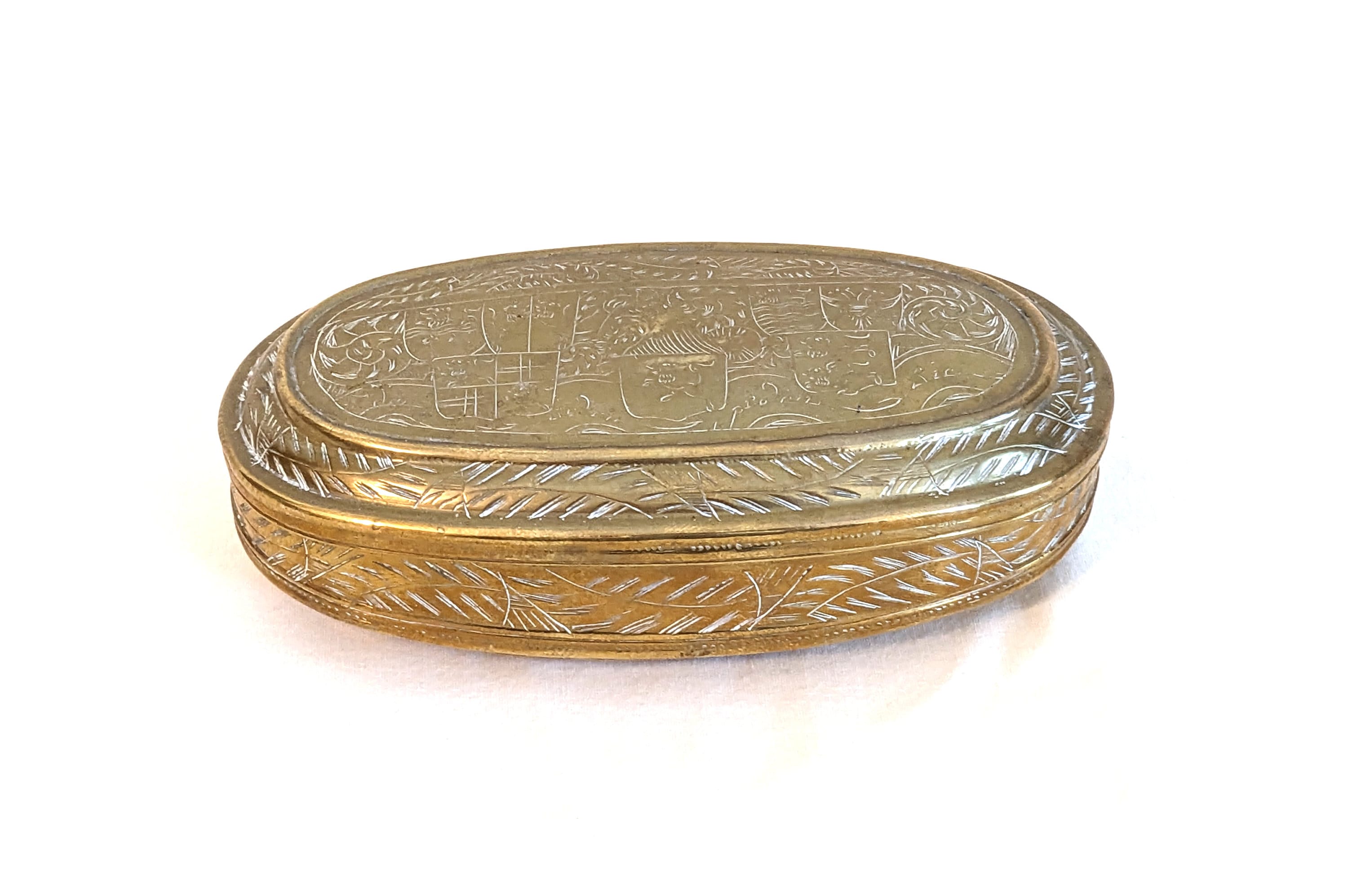 dutch brass tobacco box Antique 18th Century Dutch Copper Tobacco