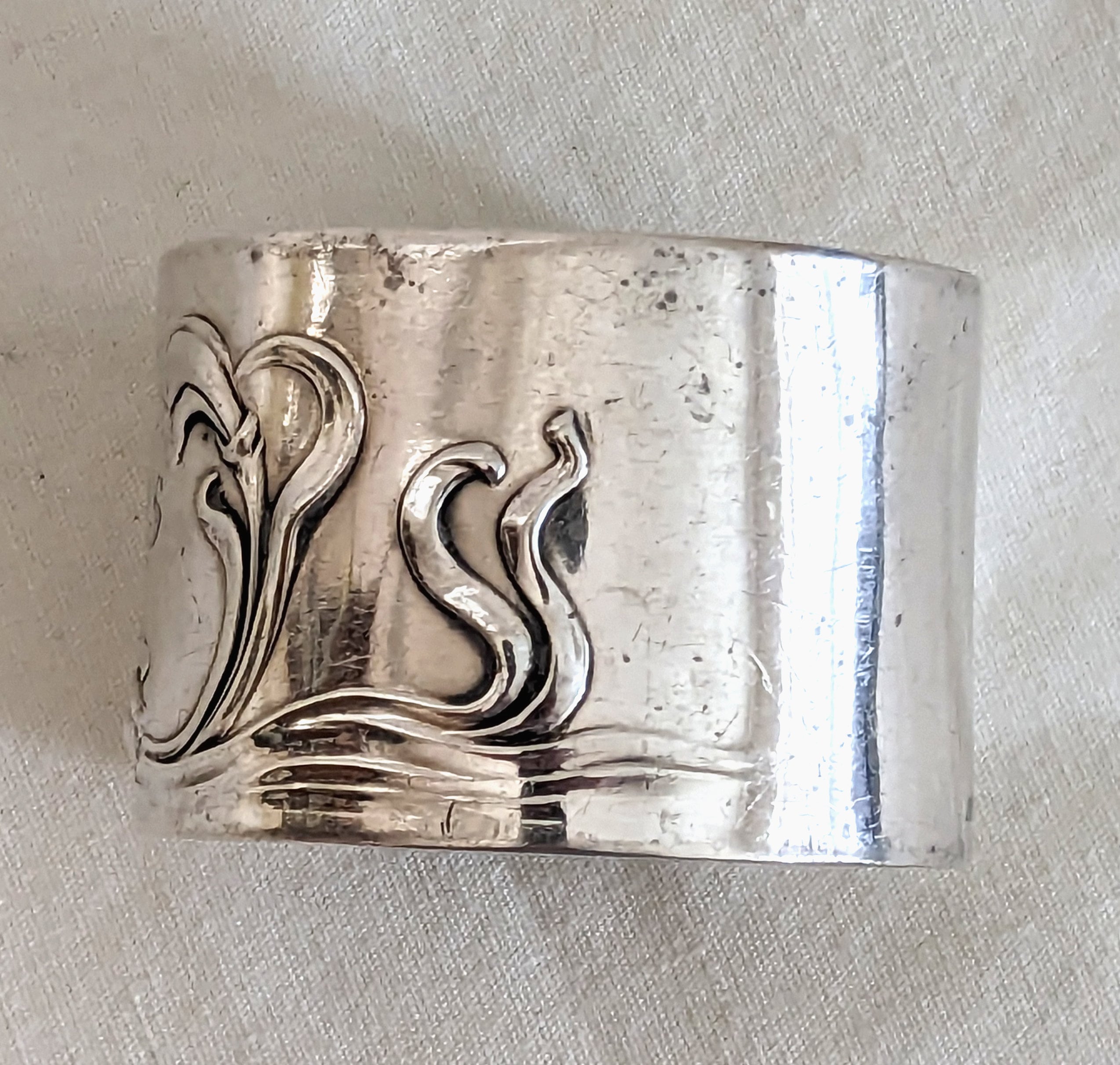 アールヌーボー 0.800 シルバー ナプキンリング 2個 - ドイツ