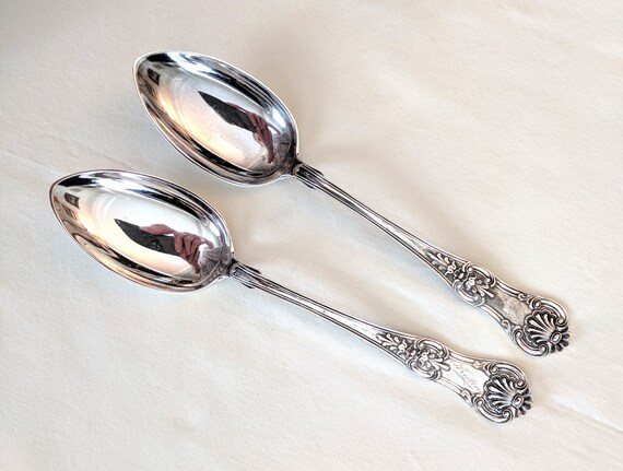 Vintage Jacob Tostrup .830 Silver Serving Spoons - 1915 Norway