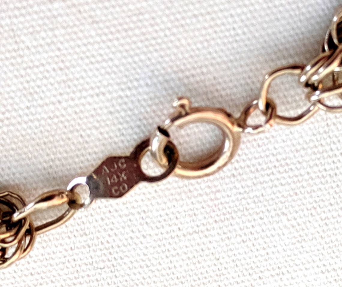 14k Gold 21 Inch Double Strand Rope Chain Necklace 1.5 Mm Etsy