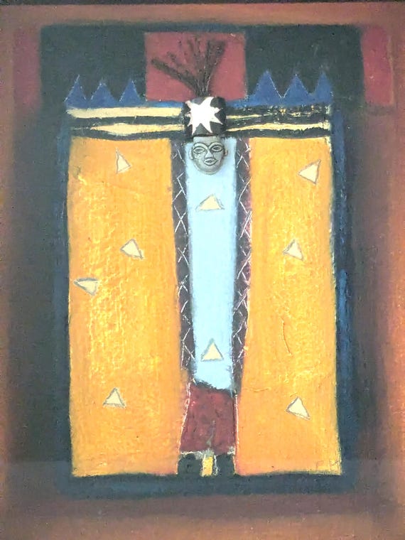 Spirit Watcher, Mixed Media Artwork by Carol Herzog - Shadowbox