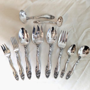 Conjunto de talheres Gorham &#39;Decor&#39; de prata esterlina com 50 peças (sem facas)