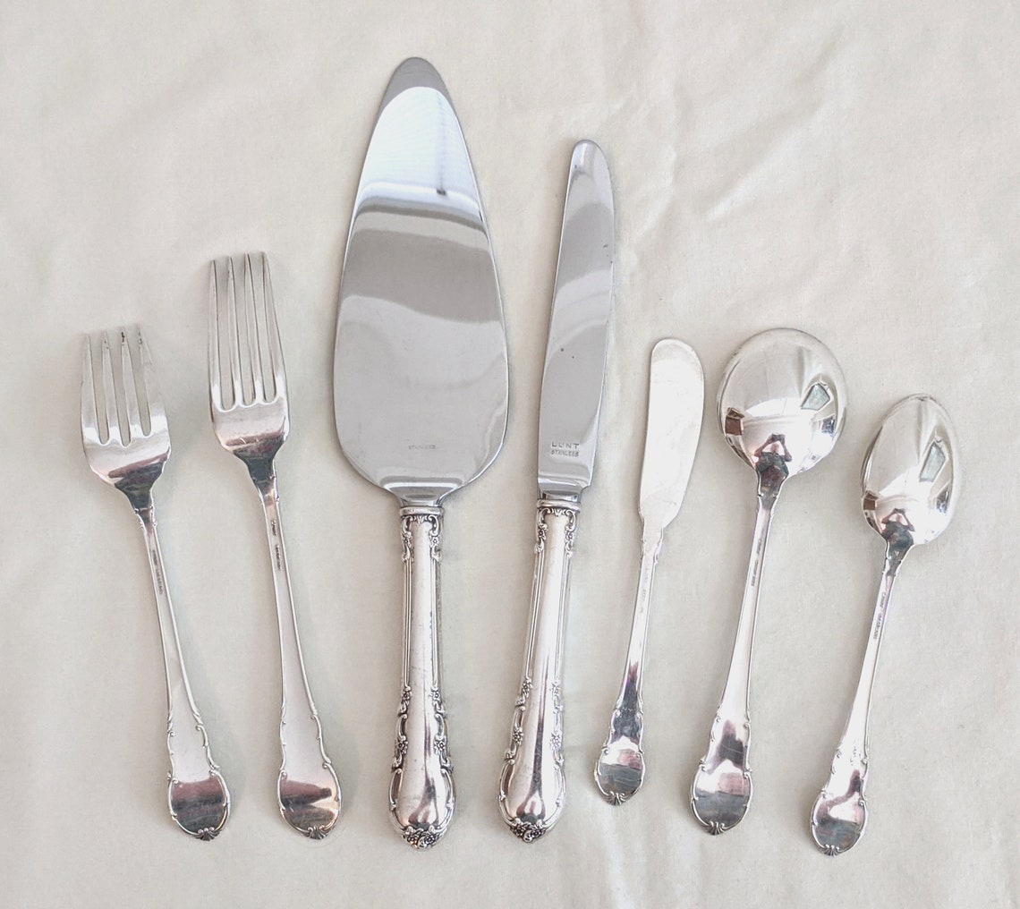 Lunt Modern Victorian Sterling 61 Piece Flatware Set No | Etsy