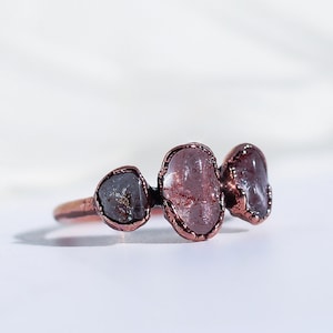 Raw Super Seven Stone Ring: Electroformed Copper, Melody Stone