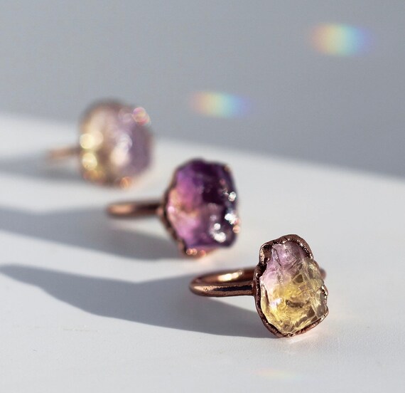 Ametrine crystal ring deals