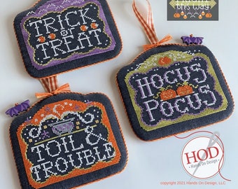 Fright This Way (series) by Cathy Habermann of Hands On Design (2021) - cross stitch chart