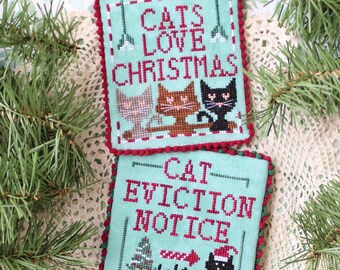 NEW RELEASE! Cats Love Christmas by Lindy Stitches (2020) - cross stitch pattern