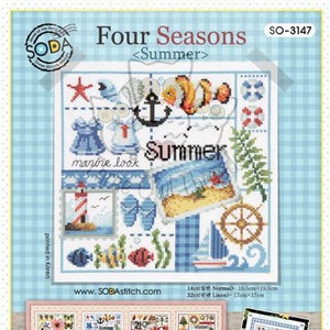 SodaStitch SO-3147 Four Seasons Summer- wzór haftu krzyżykowego