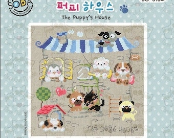 SodaStitch SO-3134 The Puppy's House - kruissteekpatroon