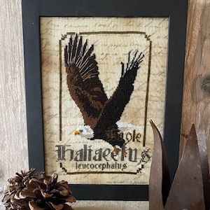 Der Adler: Geister des Waldes von Isabella Abbiati of The Primitive Hare (2022) - Kreuzstichkarte