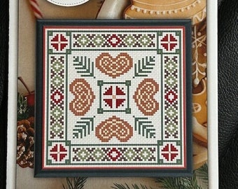 Folkart Christmas Tile (2024) by Luhu Stitches -- paper chart