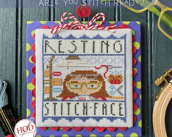 Resting Stitch Face by Cathy Habermann von Hands On Design (2022) - Kreuzstichkarte