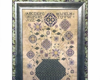 Lavender Cottage Sampler by Karen Kluba of Rosewood Manor (2022) - cross stitch chart