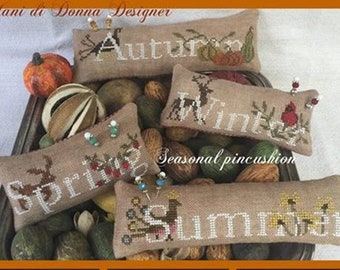 NASHVILLE 2019 -  Seasonal Pincushions by Mani di Donna - cross stitch chart