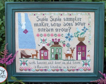 Susie Susie Sampler Maker by Stephanie Webb of Lindy Stitches (2021) - cross stitch chart