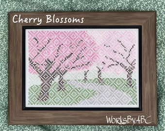 Cherry Blossoms (2024) by Arlene Coehn of Works by ABC -- paper chart