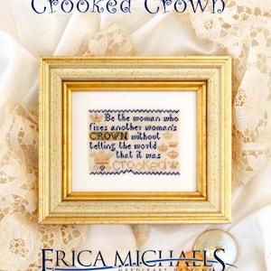 NASHVILLE MARKET - Erica Michaels - Cooked Crown (2020) - chart w/ 40ct silk gauze