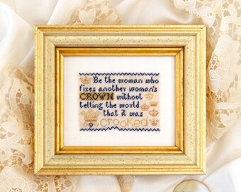 NASHVILLE MARKET - Erica Michaels - Cooked Crown (2020) - chart w/ 40ct silk gauze