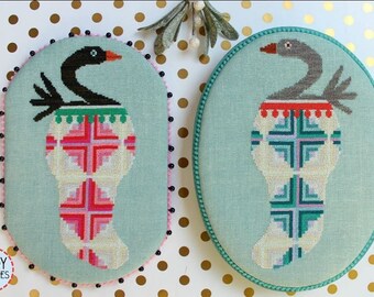 NOUVELLE VERSION! Bas Stuffers par Lindy Stitches (2019) - motif de point de croix