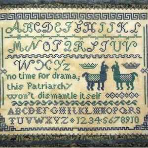 Bendy Stitchy Designs - Drama Llama Sampler (2020) - korsstygnsdiagram