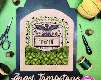 Angel Tombstone (2024) by Ardith Designs -- paper chart